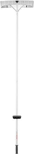 Miniatura 11 de VEVOR Rastrillo de techo para nieve, herramienta de eliminación de nieve de hoja de 25 pulgadas, pala de techo de aluminio de alcance de 21 pies,