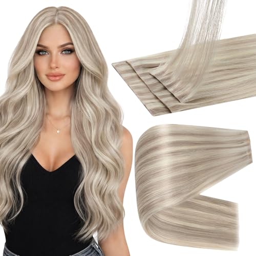 Full Shine Invisi Edge Seamless Hair Extensions Clip in Ash Blonde...