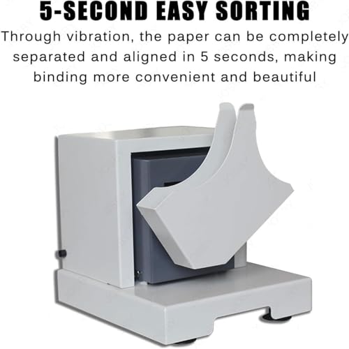 XIVUIFOI Automatic Paper Jogger,20W Paper Shaking Machine w/50MM Paper Frame Width,Remove Paper Scraps and Static Electricity,for File,Bill,Document
