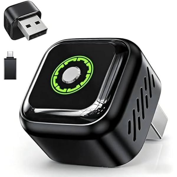 kungfuren Adapter samochodowy Android Carplay bezprzewodowy: adapter 2 w 1 Plug and Play USB/C Mini dongle Konwerter z przewodowego na bezprzewodowy dla iOS 10+/Android 11+ i samochodów od 2018 roku