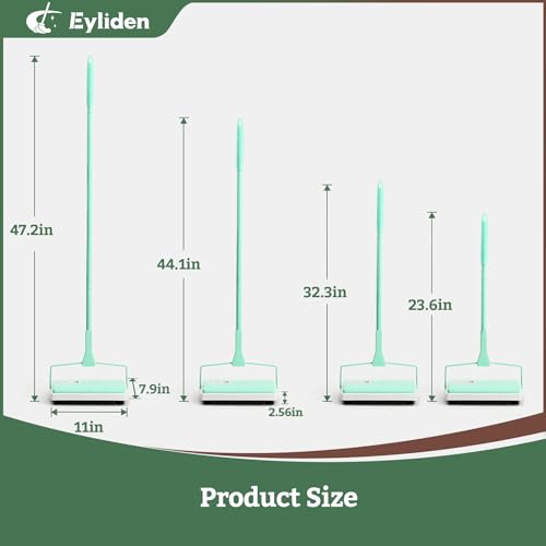 image for Eyliden X-Large Carpet Sweeper - Quiet Manual Sweeper for Carpets & Ru