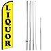 Liquor Windless Swooper Flag Kit 15' Feather Banner Sign yf-h