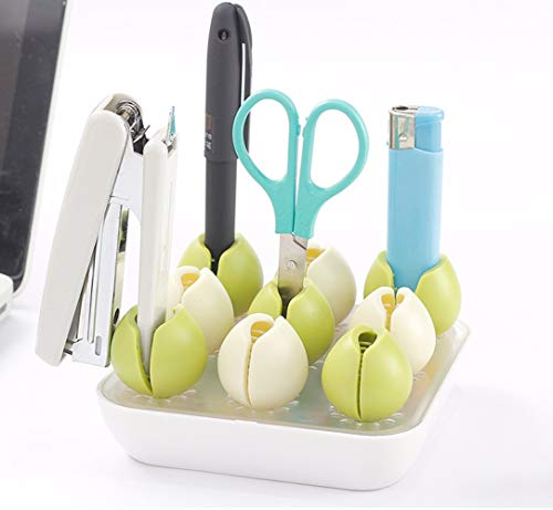Boîte de rangement de bureau verte LIBINFAN pour bijoux et cosmétiques - 4