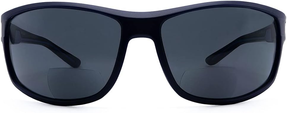 VITENZI Bifocal Sunglasses Wraparound Sports Readers for Reading Under The Bari Sun in Blue 2.75