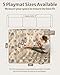 Blissful Diary Baby Play Mats for Floor, 50x50 Playpen Mat, Thick Cushioning Padding Foam Playmat for Baby and Toddlers Infants, Non-Slip & Machine Washable, Earth Tones Design