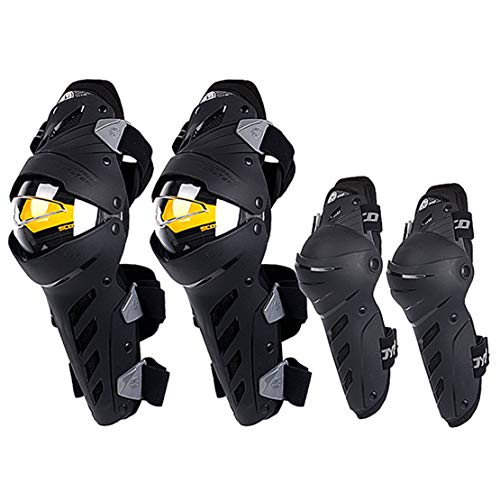4 PCs Equipo de Protección de Motocicleta Motocross Rodilleras Soporte de Codo...
