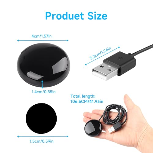 Smart Wi-Fi IR Universal Remote Control Universal WiFi Infrared Remote Control with Temperature Humidity Sensor App & Voice Infrared Blaster Compatible with Alexa Google Home - Image 3