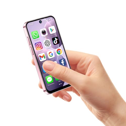 ZOKOE 3G Mini Phone Unlocked Dual - SIM Face Unlock 3.88 - inch HD Screen Cute and Portable Backup Phone Small Smartphone for Children and Students (Pink-3G)