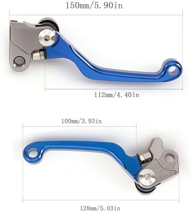 Krace CNC Motorcross Dirt Bike Pivot Brake Clutch Levers Set Fit For Yamaha YZ125/YZ250 2008-2014 w/ 7/8" 22mm Rubber Hand Grips — view 5