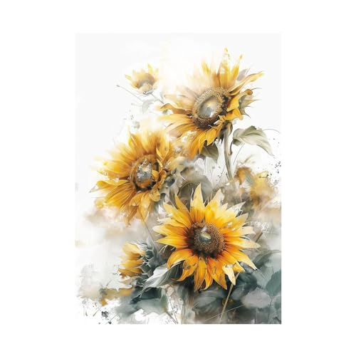 Toile de tournesol lumineuse pour réchauffer l'ambiance intérieure