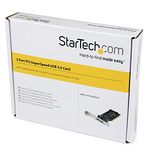 Startech.com 2 Port Pci Superspeed Usb 3.0 Adapter Card With Sata Power - Dual Port Pci Usb 3 Controller Card (Pciusb3S22) #TOP4