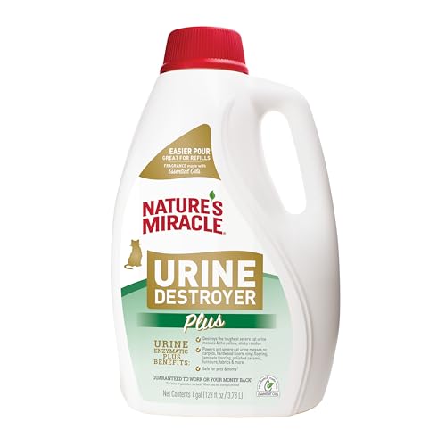 Nature's Miracle Urine Destroyer Plus for Dogs, Enzymatic Formula for Severe Dog Urine Stains, 1 gal