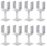 Alberts 8er Set U-Pfostenträger | höhen- und breitenverstellbar und zum...