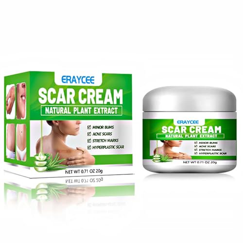 ERAYCEE Natural Aloe Vera Scar Cream 20g, Helps Soothe Acne Scars, C-Section Scars, Burns And Surgery Scars, Works On Both Old And New Scars