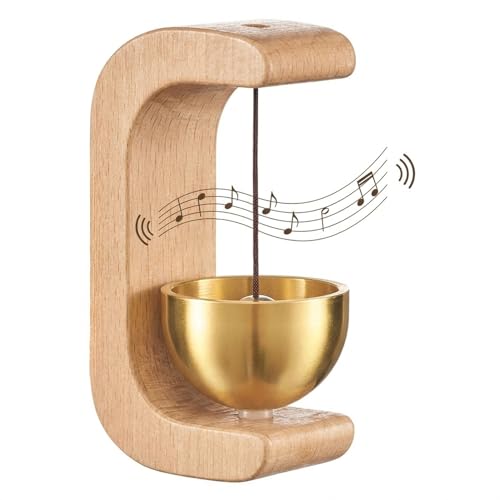 1 Pack Magnetic Brass Doorbell, Clear Sound Door Chime, Hands-Free Entry Alert, Shop Entry Bell, Classroom Notification Bell for Home, Office, Retail Use