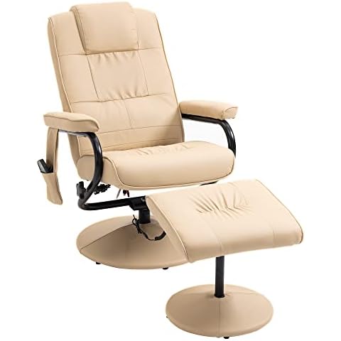 Sillón de Masaje Eléctrico HOMCOM con Taburete Reposapiés Cover