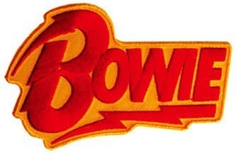 David Bowie red/yellow flash iron-on / sew-on patch for clothes (cv)