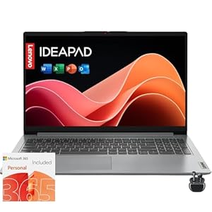 Lenovo IdeaPad 1i Laptop with Microsoft 365 Home and Business • 20GB RAM • 1TB Cloud Storage and 256GB SSD • Intel Core • 14 Anti-Glare Screen • WiFi-6 • 11HR Battery • Windows 11 • Earbuds