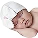 Melondipity's White Big Bow with Sweet Pink Ribbon Newborn Girls Nursery Hospital Beanie