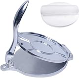 Poweka 8 Inch Tortilla Press Aluminium with Round Blotting Paper for Restaurant Commercial, Family and Picnics