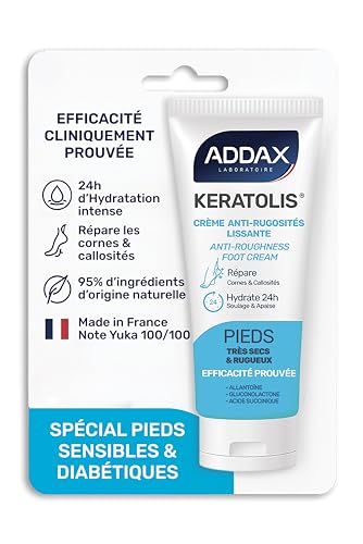 ADDAX KERATOLIS® – Crème anti-rugosités lissante – PIEDS 50 ML – Urée 15% – Talons fendillés, callosités, peaux épaissies