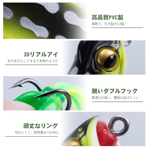 Goture フロッグルアーセット 14g 6cm 5個入り