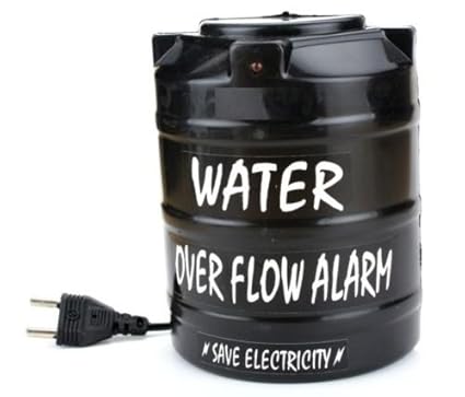 DELHI TRADERSS Plastic Water over Flow Tank Alarm with Voice Sound (Black)
