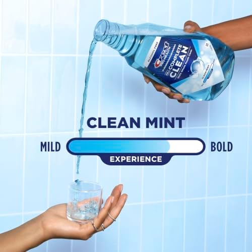 Crest Mouthwash Pro Health Complete Clean, CPC (cetylpyridinium chloride) Antigingivitis/Antiplaque, Alcohol Free, Clean Mint, 1 L (33.8 fl oz) - 5