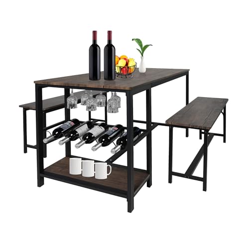 LUCKYERMORE 3-Piece Dining Table Set for 4, 55