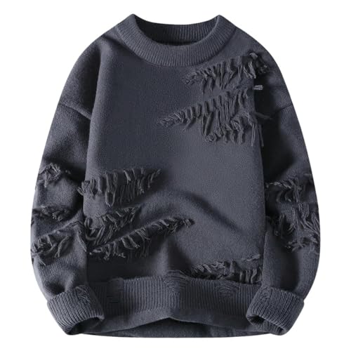 Jersey de punto de cuello medio alto para hombre suéter de punto fino casual para otoño