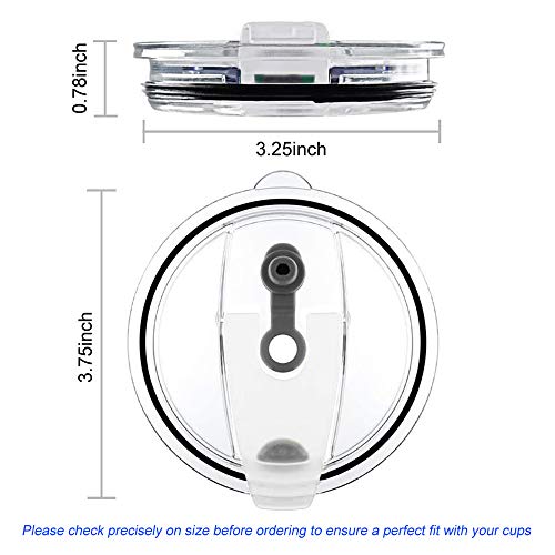 Rommeka 16Oz Cups Replacement Lids, Spill Proof And Splash Resistant Lid Also Suitable For Yeti Rambler, Ozark Trail 20Oz Tumbler Straw Friendly (2 Pack) #TOP1