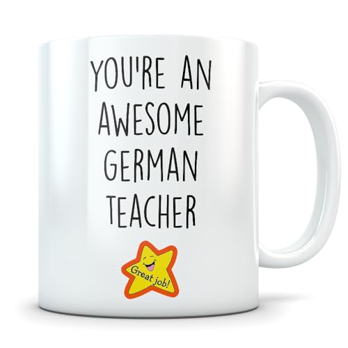 German teacher, german teacher gift, german teacher mug, german teacher appreciation gift, german teacher thank you, german mug