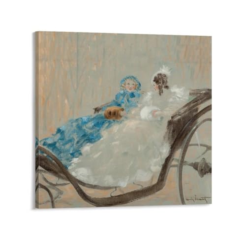 Peinture poster impression photo art toile Louis Icart Versailles deco moderne 50x50