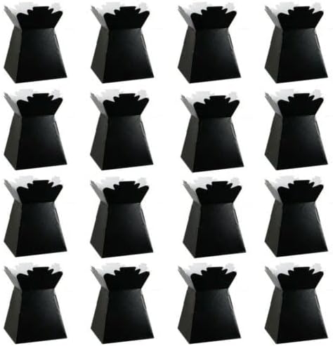 TRTO Black Color Living Vases Florist Bouquet Box Flower Plant Aqua Sweet Boxes Gift With Attractive Looks