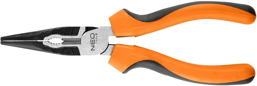 Neo Tools Needle Nose Pliers 40% FS 160 mm 01-154 2-Component Handles CrNi Steel 58-64 HRC