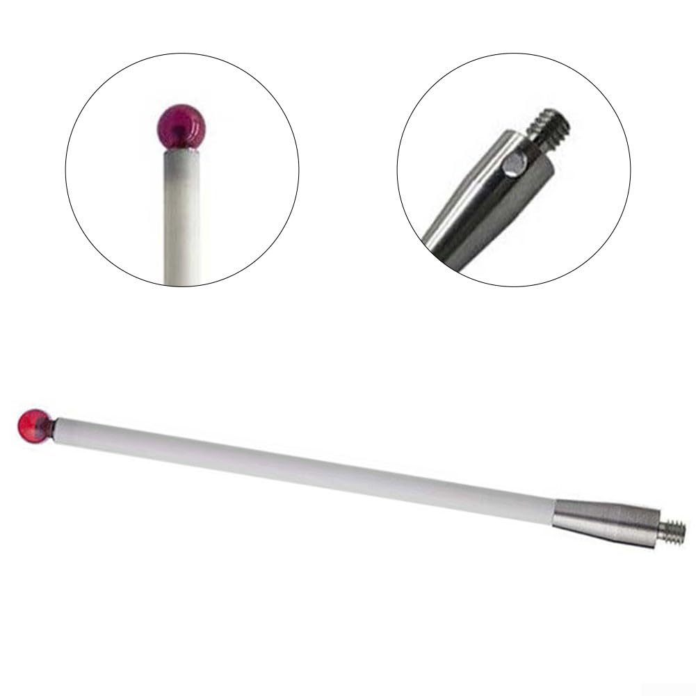 Renishaw A-5000-3712 CMM - Sonda tattile M4 con manico filettato in ceramica, punta a sfera, punta da 6 mm, 4 pezzi, lunghezza 100 mm