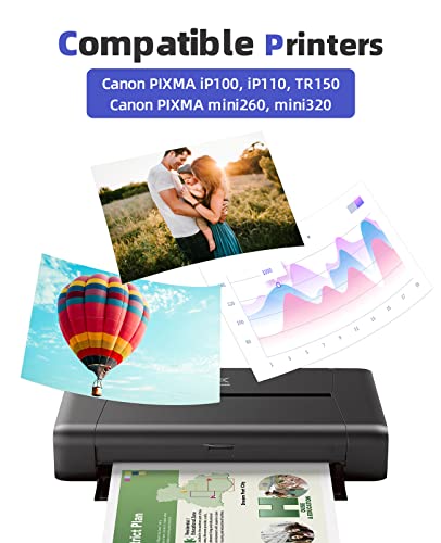 Compatible Canon 35 36 Ink Pgi-35 Cli-36 Canon Pixma Ip110 Tr150 Ink Cartridges Repalcement For Canon Pixma Ip110 Tr150 Ip100 Mini260 Mini320 Printer (4X Pgi35 Black, 2X Cli36 Color 6-Pack) #TOP1