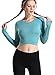 Ssyiz Women's Backless Long Sleeve Yoga Running Gym Sports T Shirt Pink XL