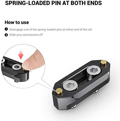 SMALLRIG 46mm NATO Rail with Safety Pin, Quick Release Safety Rail - 1409