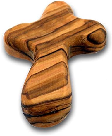 Small Olive Wood Cross | Fits Perfectly in the Palm of Your Hand | Keep it in Your Pocket or Purse | Makes a Great Baptism, First Communion, or Confirmation Gift! image 5
