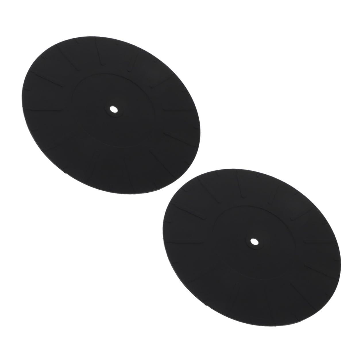 Sosoport 2pcs Vinyl Turntable Slipmats Silicone Record Player Mats for Enhanced Sound Quality Compatibility with Various Models Modern Design for All Turntables