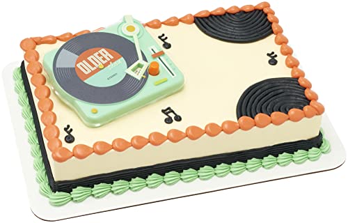 Kit de décoration de gâteau d'anniversaire record player rétro pour gâteaux thématiques