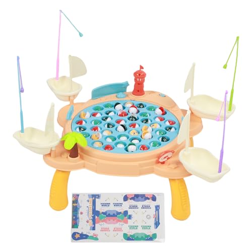Juego de Pesca Magnética, Juego de Mesa de Pesca con Música Ligera para Niños de Más de 3 Años