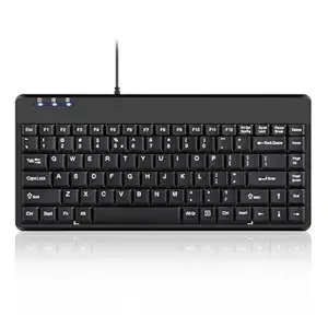 Perixx PERIBOARD-409U Mini Keyboard - USB - 12.40x5.79x0.79 Inch Dimension - Piano Finish Black - US English Layout