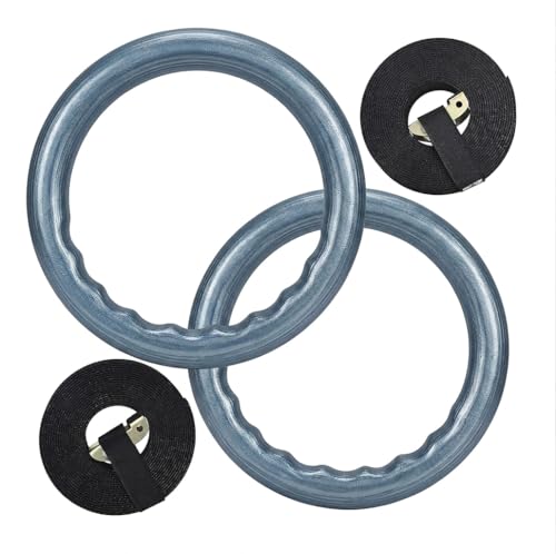 Image of Gymnastic ABS Rings with Heavy Duty Adjustable Strap Capacity with 14.5ft Adjustable Buckle Straps for Cross Fitness Functional Training for Home Gym Full Body Workout