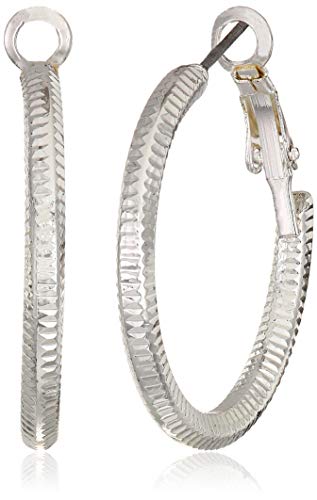 Image of Nine West Women's Hoop Earrings, Classic Fashion Jewelry Accessories for Everyday Wear, Lightweight Statement Earrings for Casual, Office, and Evening Looks