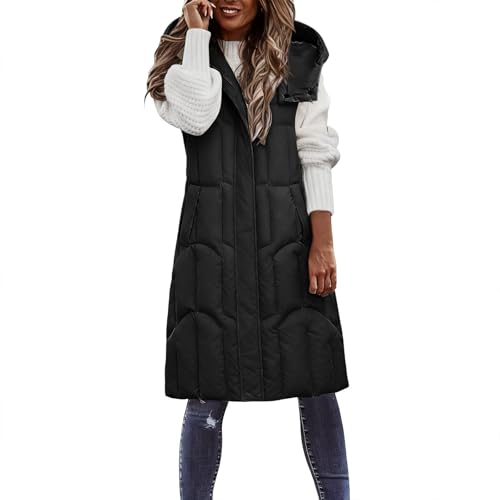 Gilet long pour femme stylé et chaud pour les promenades d'hiver