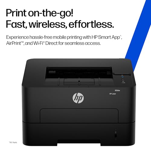 HP 303dw Auto Duplex WiFi Laser Printer (New Launch), 30 PPM, 256 MB Memory, Black view 2