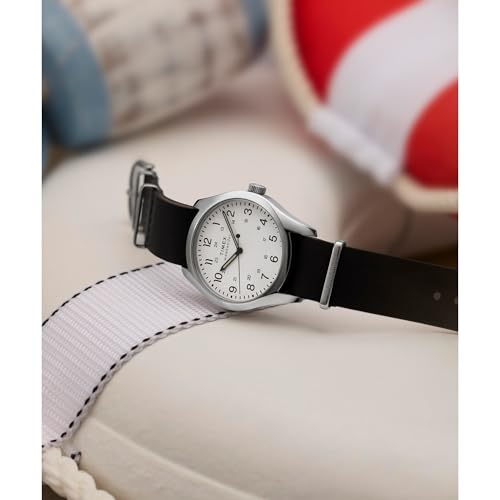 Timex Men's Weekender New England 3 Hand 39mm Watch - Black Slip-Thru Double Layer White Dial Stainless Steel Case by Timex - Used condition - Image 6