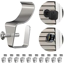 Hibezos 12 Pack Vinyl Siding Clip Hooks for All-New Outdoor Camera, No-Hole Needed Outdoor Siding Hanger Mounting for Home Security Camera, Vinyl Siding Mount Set of 12